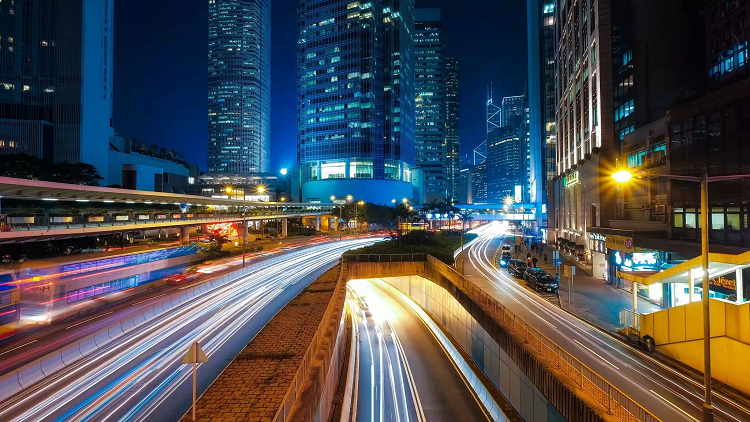 交通夜景